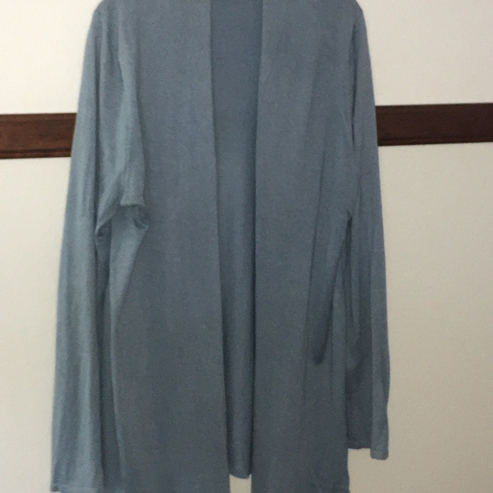 Beautiful Blue Silk open front cardigan